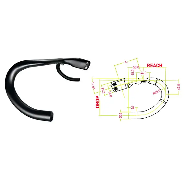Manillar De Gravel Integrado En Carbono 355 Gr 360*90 Mm